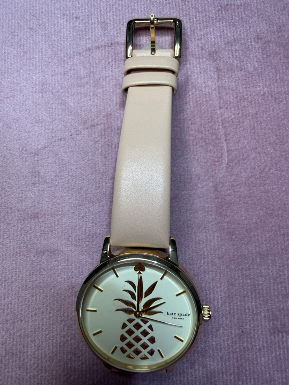 kate spade blush and gold pineapple dial watch - Picture 2 of 11